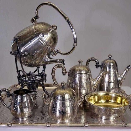 RARE 1800s French Christofle Silver Tea Set