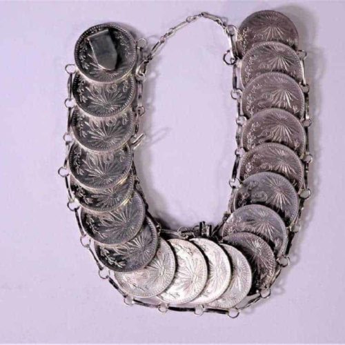 Vintage Mexican Sterling Silver Coin Bracelet