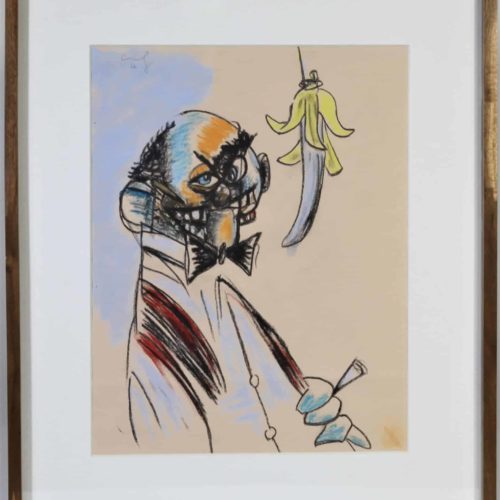 George Condo (B. 1957 – ) Pastel on Paper 2012