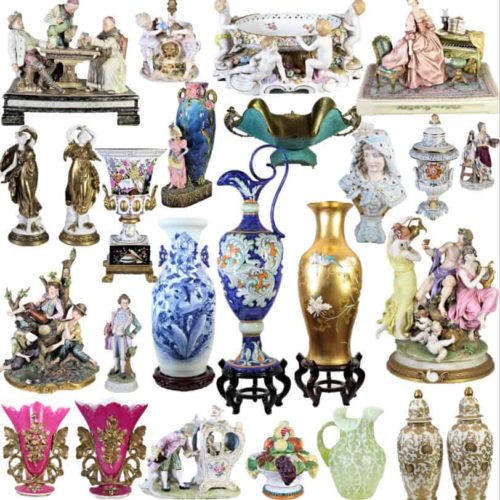 Collection of European Porcelain and Glassware