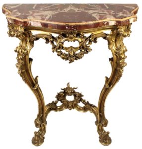 Serpentine-Marble-Top-Gilded-Carved-Console-Table