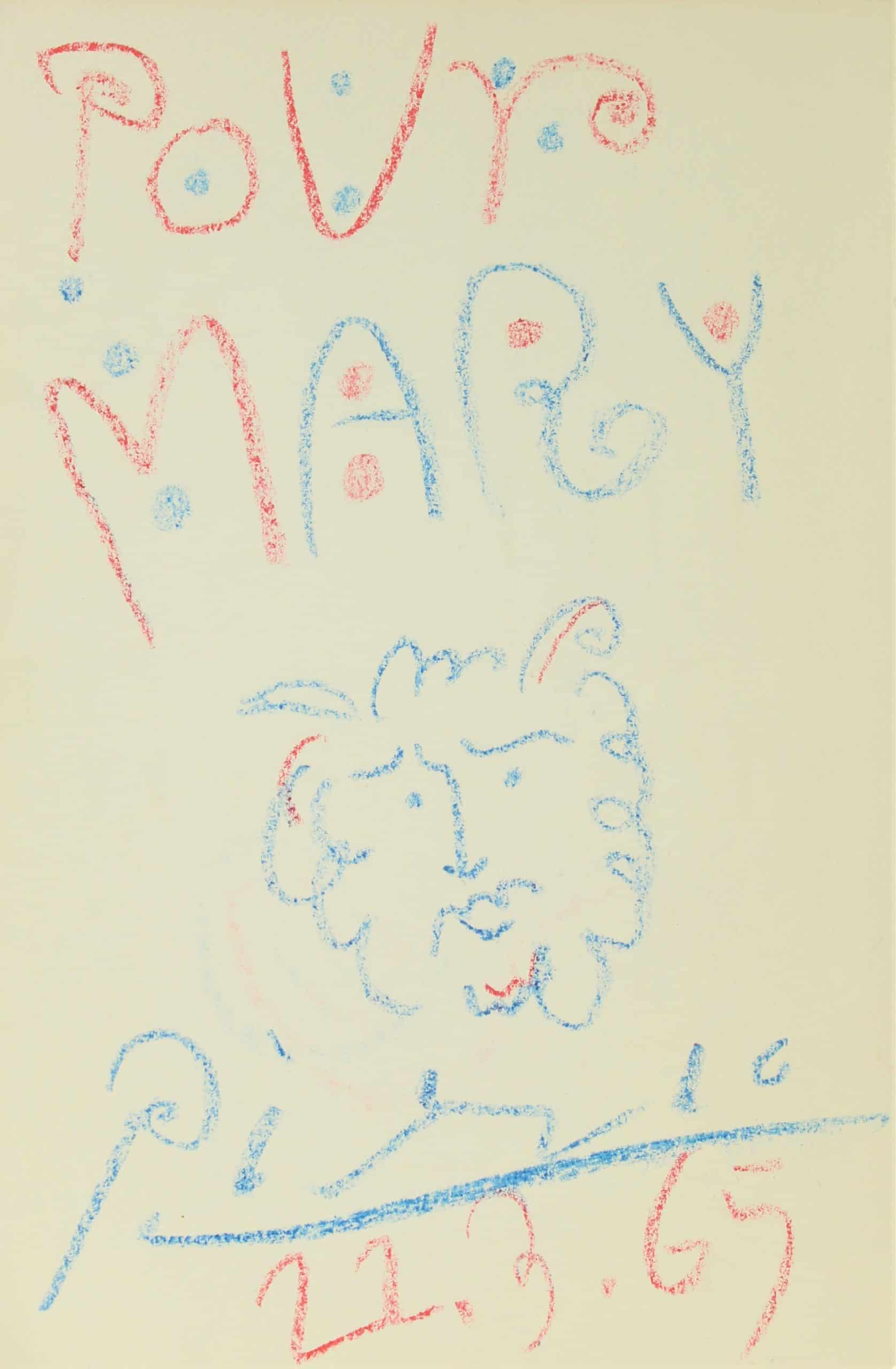 Attrib. Pablo Picasso (1881-1973) Crayon on Paper