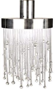 Rare Vintage Baccarat Modern Graduated Teardrop Chandelier