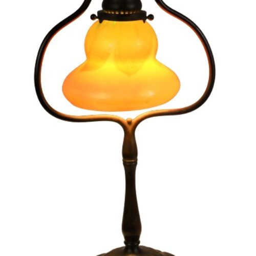 Tiffany Favrile Glass & Bronze Lamp