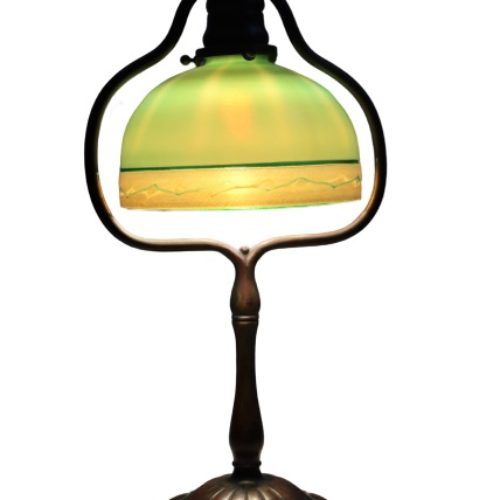 Tiffany Studios Favrile Glass & Bronze Desk Lamp