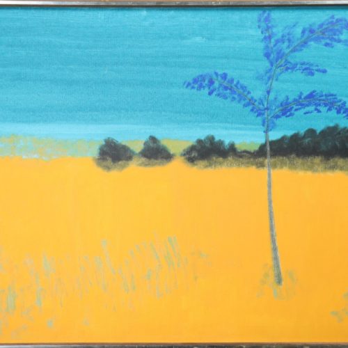 March Avery (B. 1932) Blue Tree Blue Sky