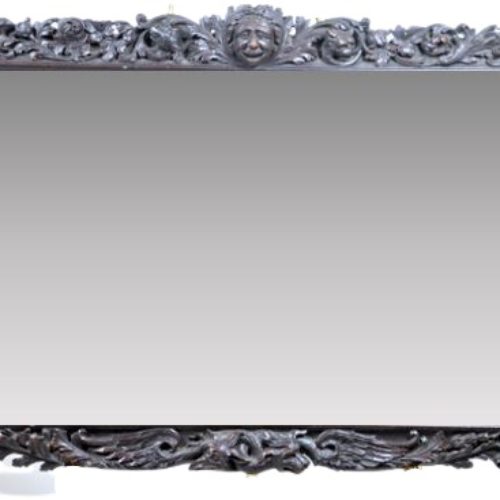 Superb 19th C European Carved Frame Beveled Mirror