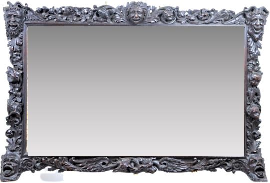 You are currently viewing Superb 19th C European Carved Frame Beveled Mirror