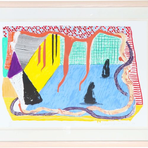 David Hockney (b 1937) Lithograph Screenprint “Ink in the Room” 37 of 68
