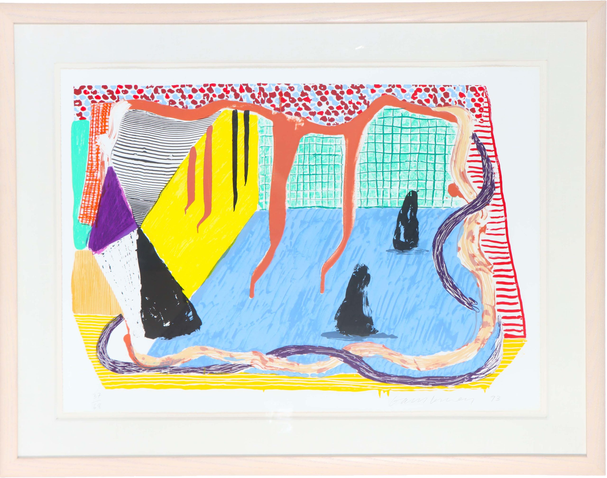 David Hockney (b 1937) Lithograph-Screenprint _Ink in the Room_ 37 of 68