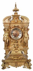 Large Important 19th Century Figural Bronze Tiffany _ Co NY Clock