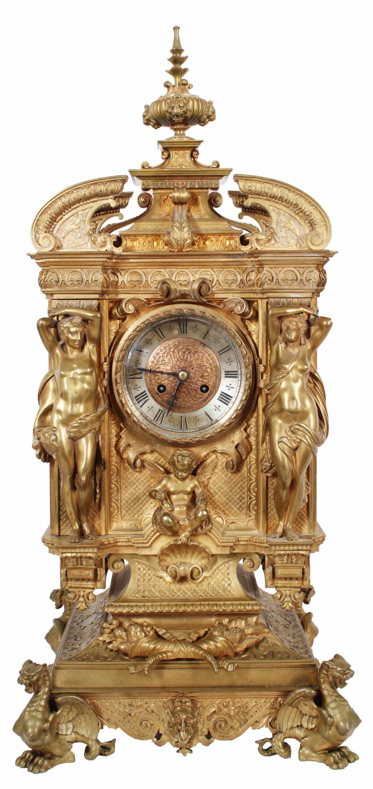 Read more about the article Large Important 19th Century Figural Bronze Tiffany & Co. NY Clock