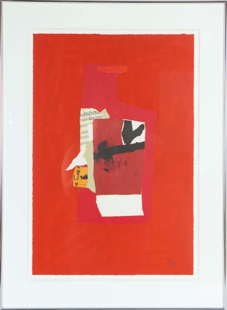 Read more about the article Robert Motherwell (1915-1991) American, Litho-Collage, 45 of 100