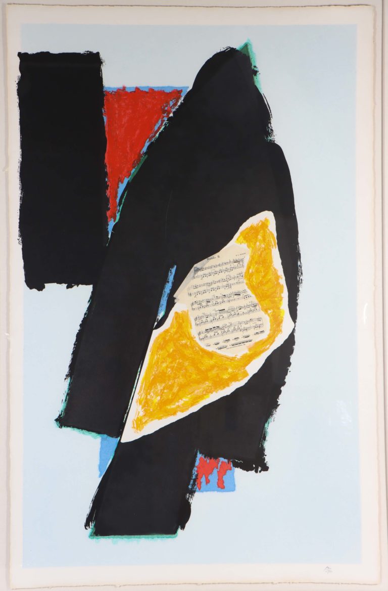 Read more about the article Robert Motherwell (1915-1991) American, Litho-Collage