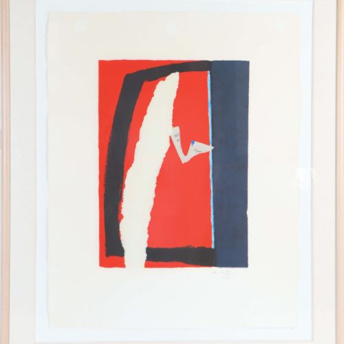Robert Motherwell (1915-1991) American, Litho-Collage _Game of Chance_