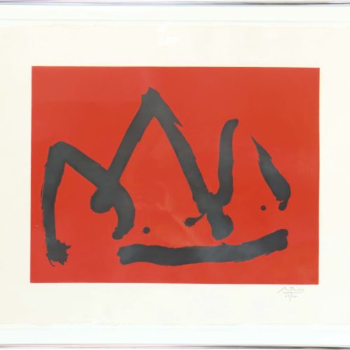 Robert Motherwell (1915-1991) American, Lithograph “Burning Elegy”