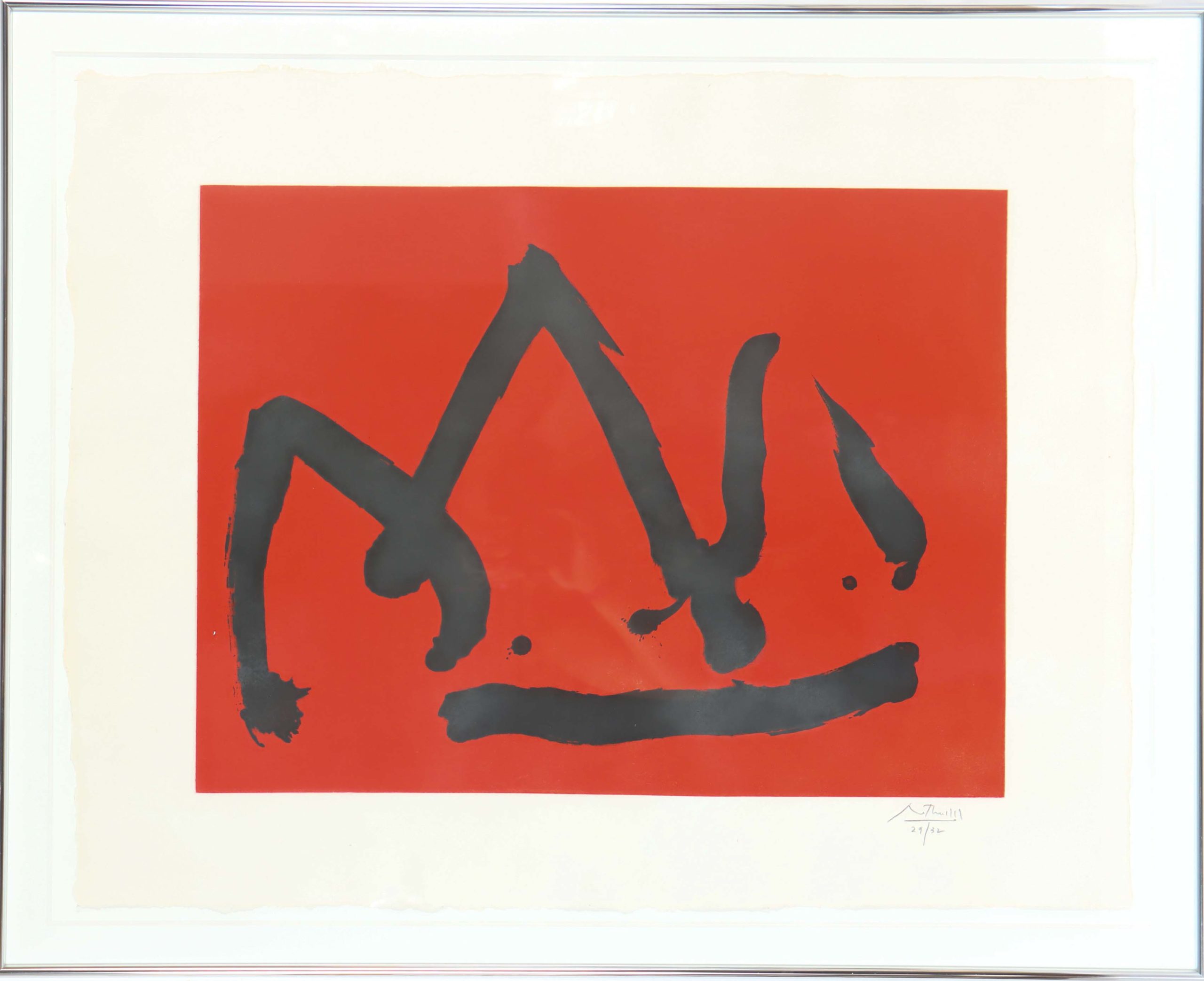 You are currently viewing Robert Motherwell (1915-1991) American, Lithograph “Burning Elegy”