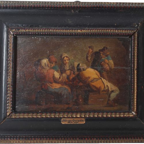 Adrian van Ostade (1610-1685) Oil on Panel, Town Scene
