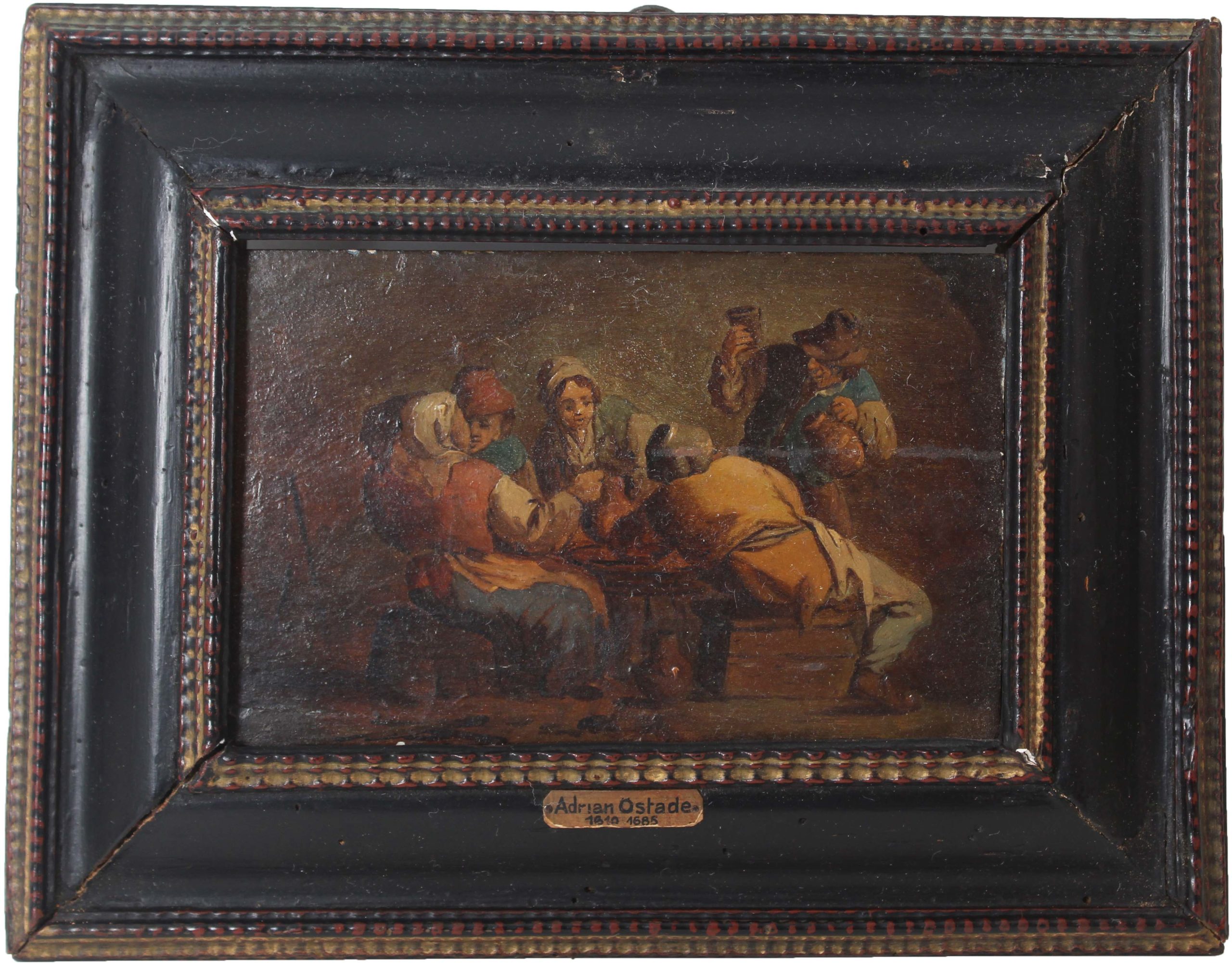 Adrian van Ostade (1610-1685) Oil on Panel, Town Scene