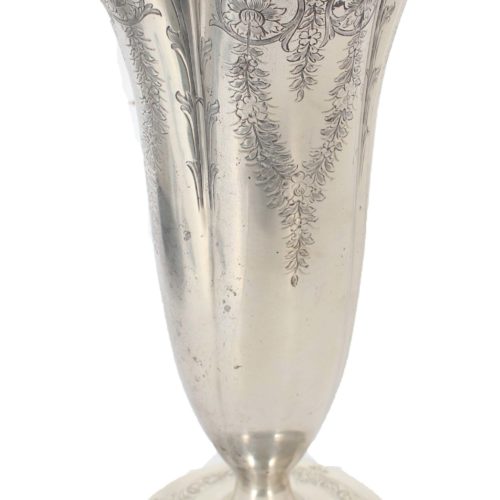 Impressive Sterling Tiffany & Co Trumpet Vase
