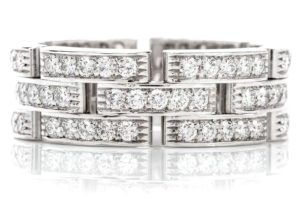Cartier 18k Platinum Maillon Diamond Ring