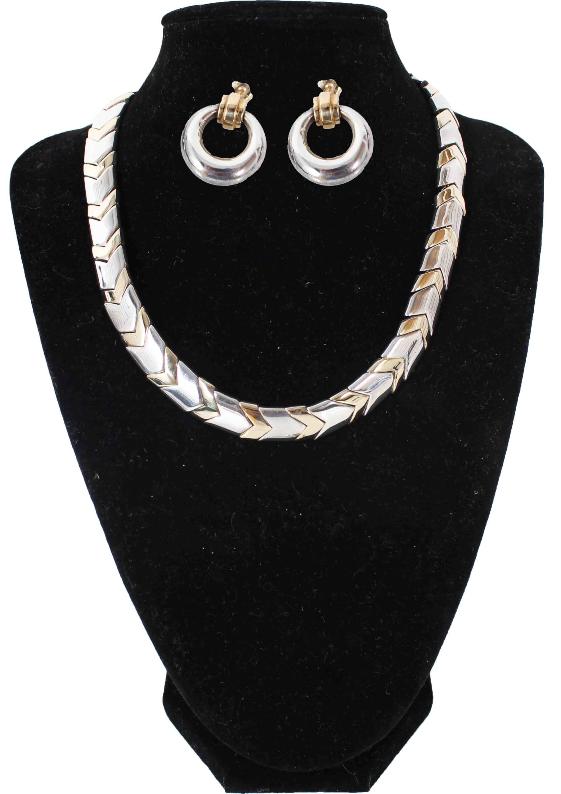 Tiffany _ Co. Sterling _ 18K Necklace _ Earrings