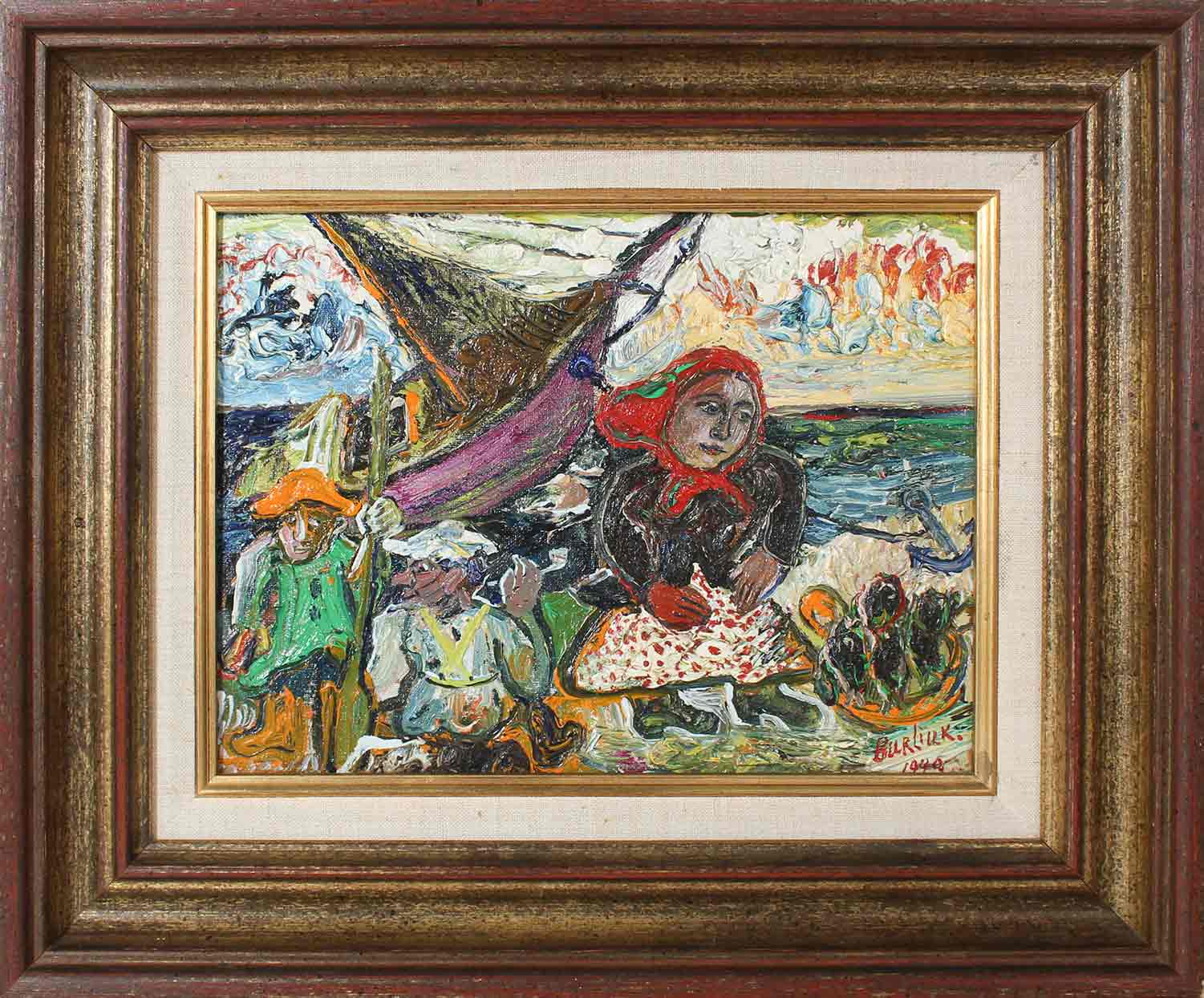 David Burliuk (1882-1967) Russian, Oil on Board