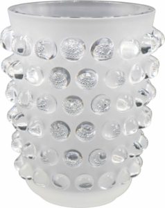 Large Lalique Mossi Crystal Vase