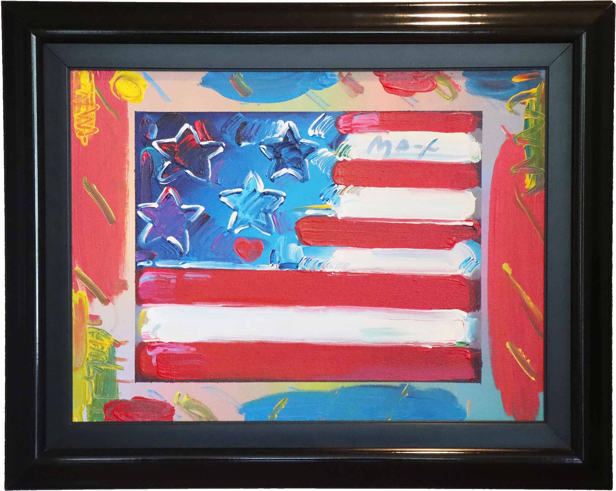 Peter Max (b. 1937) American, Acrylic on Canvas, Original American Flag Series 1993