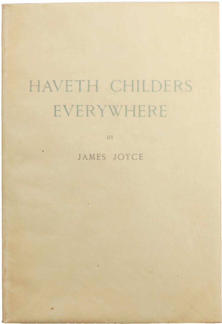 James Joyce, Haveth Childers 1930