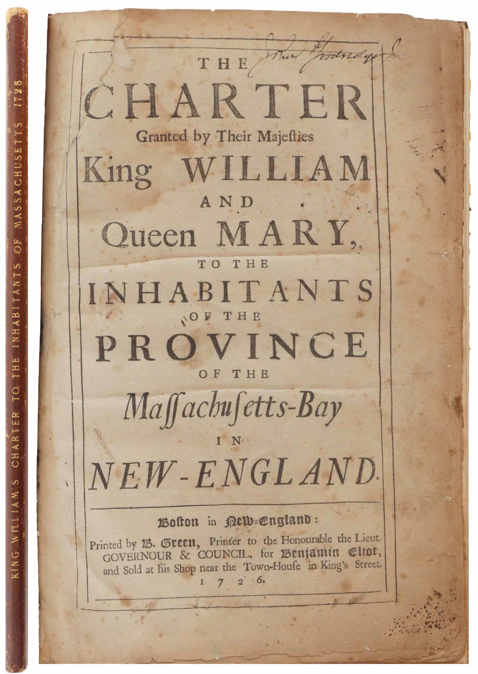 Massachusetts Bay Charter 1726