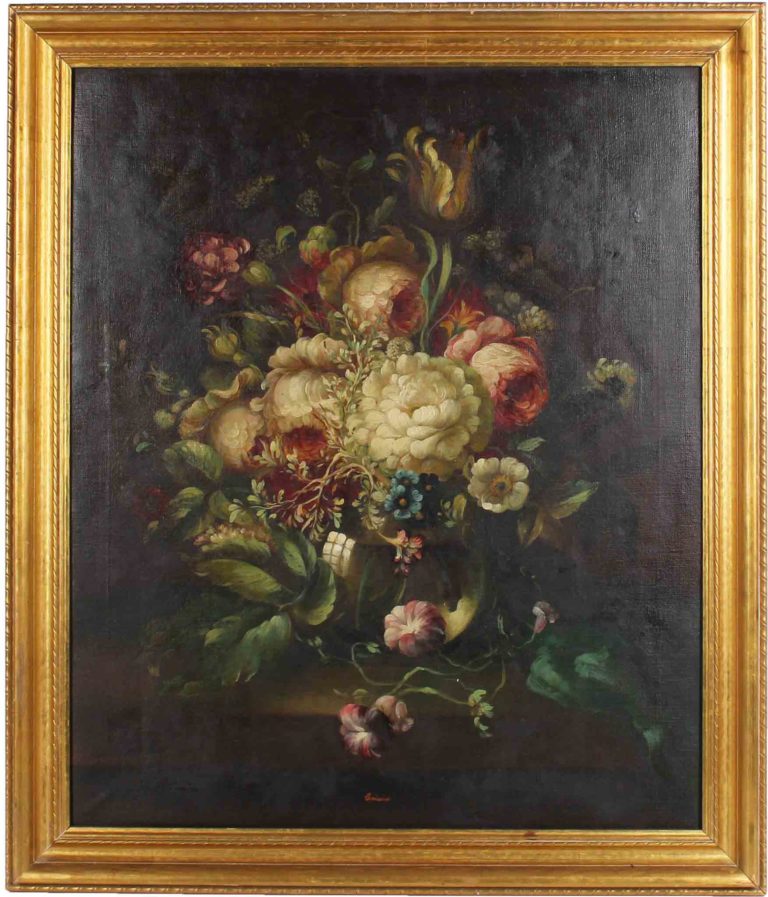 Dutch School Late 19th C Floral Sill Life
