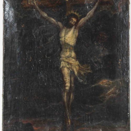 Spanish School 18th C Crucifixion