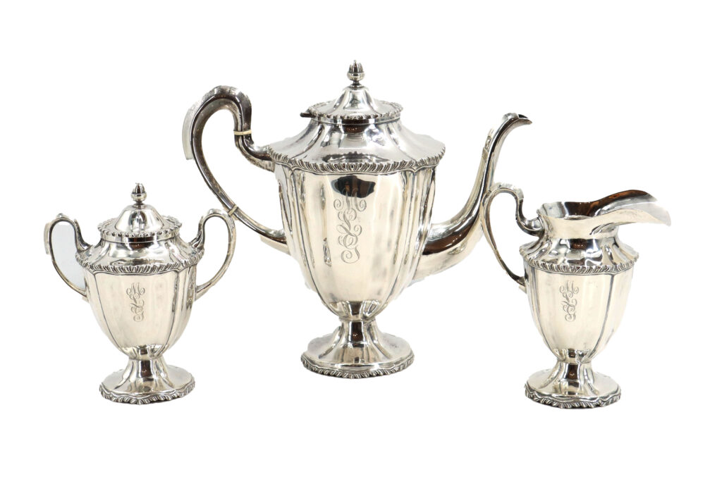 (3) Piece Mexican Maciel Sterling Silver Tea Set - 74.815 ozt.