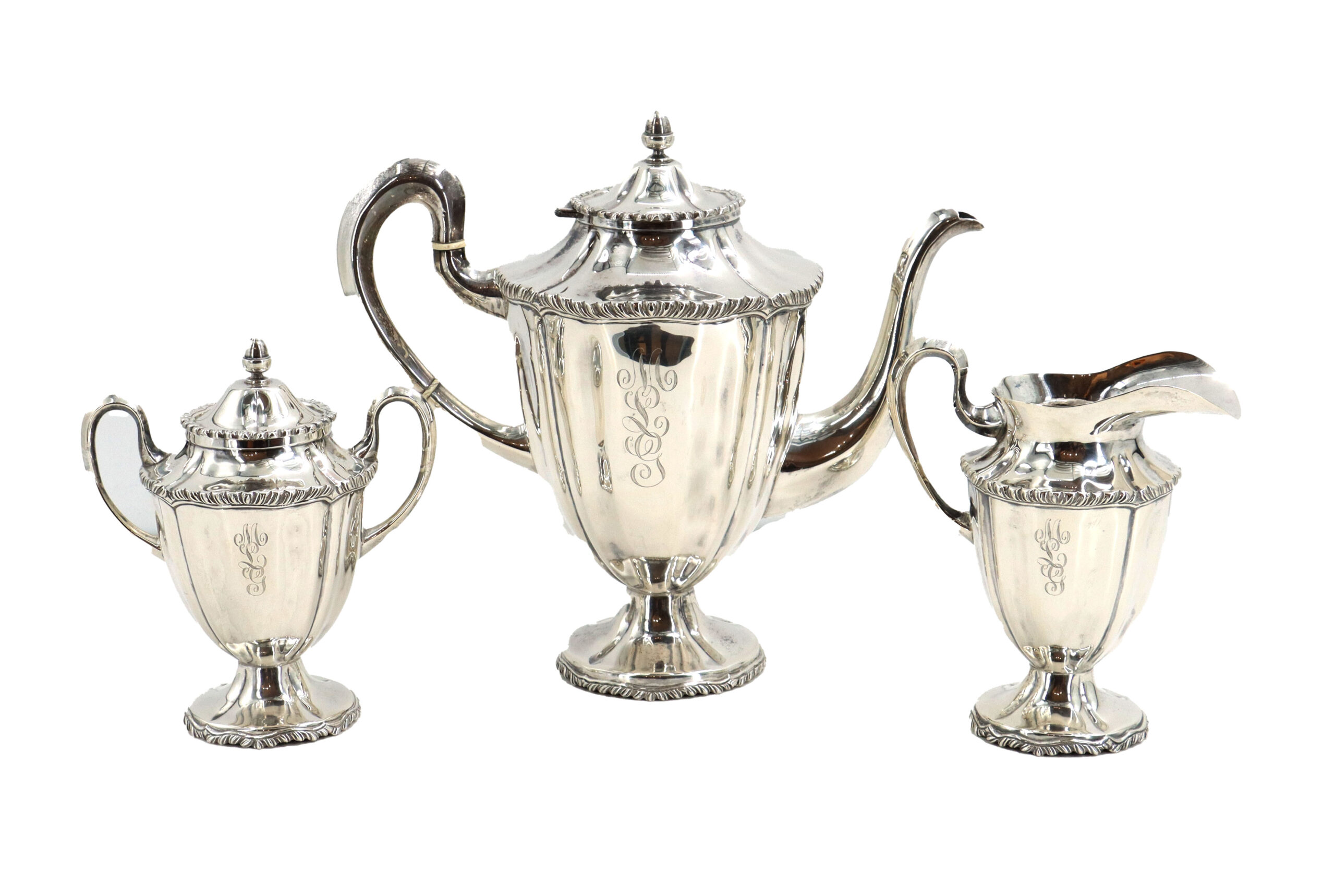(3) Piece Mexican Maciel Sterling Silver Tea Set - 74.815 ozt.
