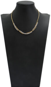 Marked 18k Gold and Diamond Necklace - Gross 30.2 g.