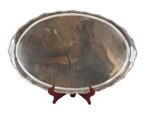 Monumental Vintage English Sterling Silver Serving Platter - 86.910 ozt.
