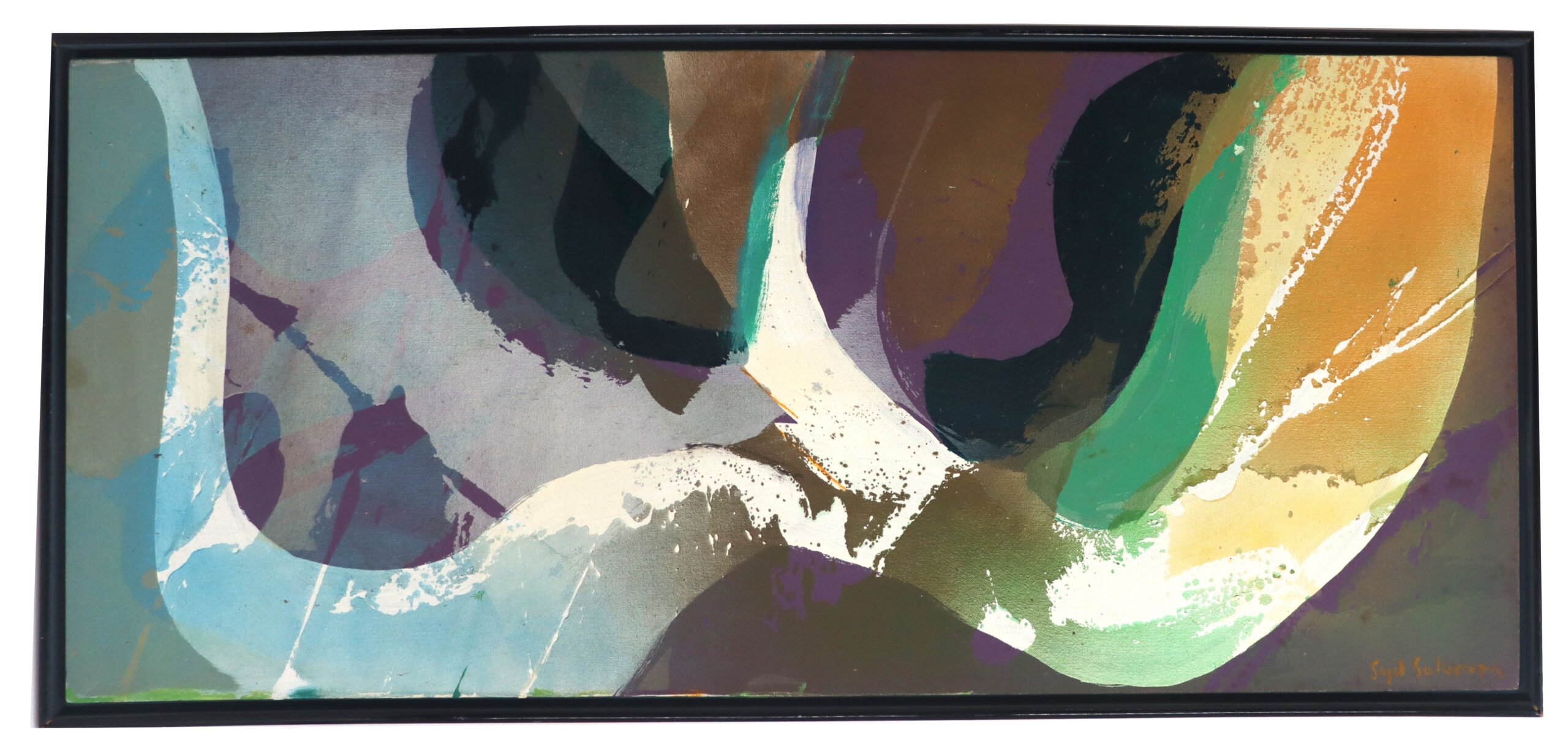Syd Solomon (1917-2004) American, Original Abstract Oil and Acrylic on Canvas Tidaltop