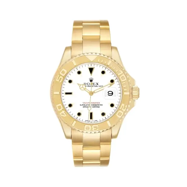 Fantastic Rolex Yachtmaster 40 Yellow Gold White Dial Mens Watch — sold for $30,720 at Sarasota Estate Auction