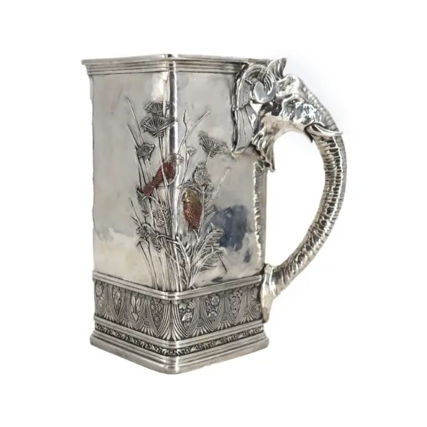 Remarkable Rare Antique Gorham Sterling Silver Elephant Handle Pitcher - 41.685 ozt. — sold for $55,040 at Sarasota Estate Auction