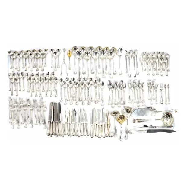 (146) Tiffany Co. Sterling Flatware Pieces - Gross 246.57 ozt. — sold for $20,480 at Sarasota Estate Auction