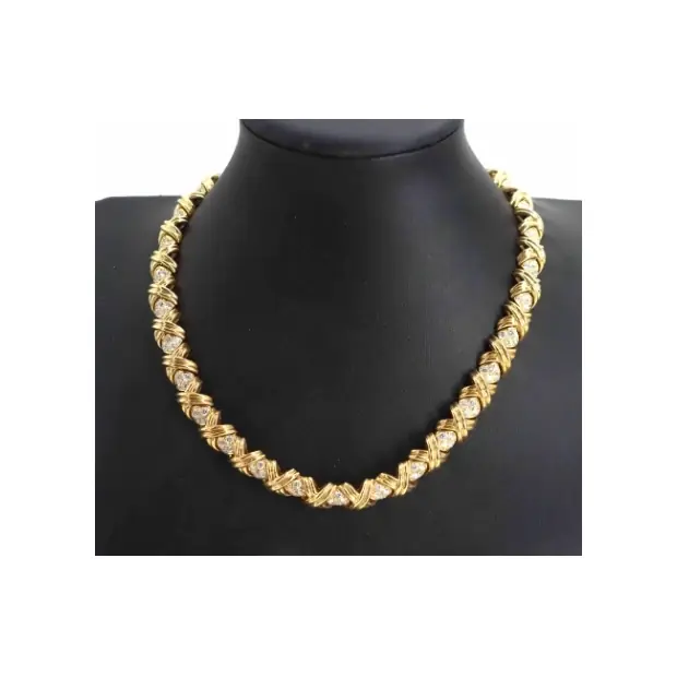 Tiffany Co. 18k Gold and Diamond Necklace - Gross 86.4 g. — sold for $24,960 at Sarasota Estate Auction